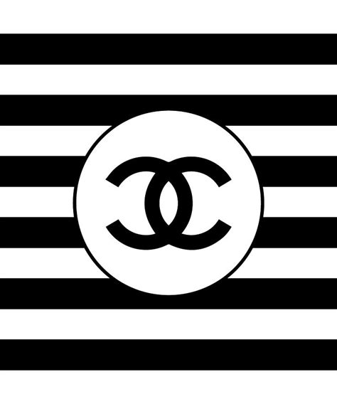 black and white striped chanel artwork|chanel art.